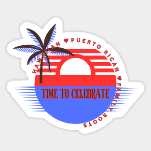 Hawaiin Puerto Rican Family Roots Sticker